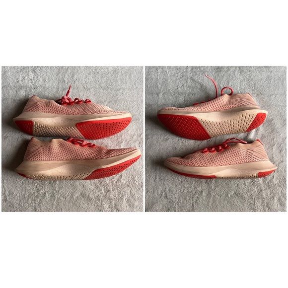 Allbirds Men's Tree Dasher 1 Cushioned Knit Comfort Shoe Flame Light Red Sole - Picture 5 of 15